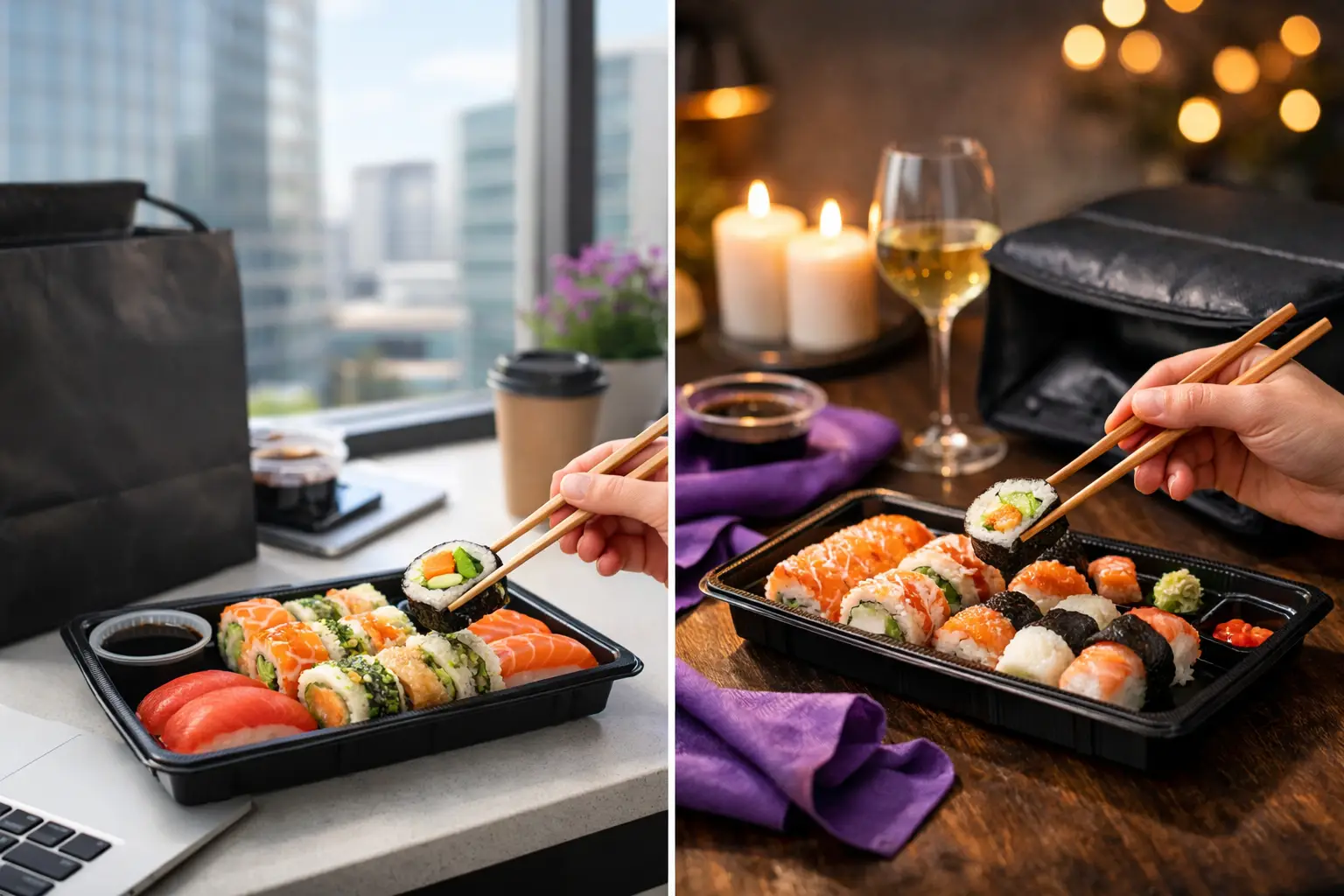 Sushi Mokotów z dostawą na lunch i wieczór