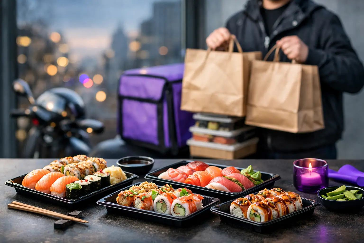 Sushi Śródmieście dowóz na lunch i wieczór