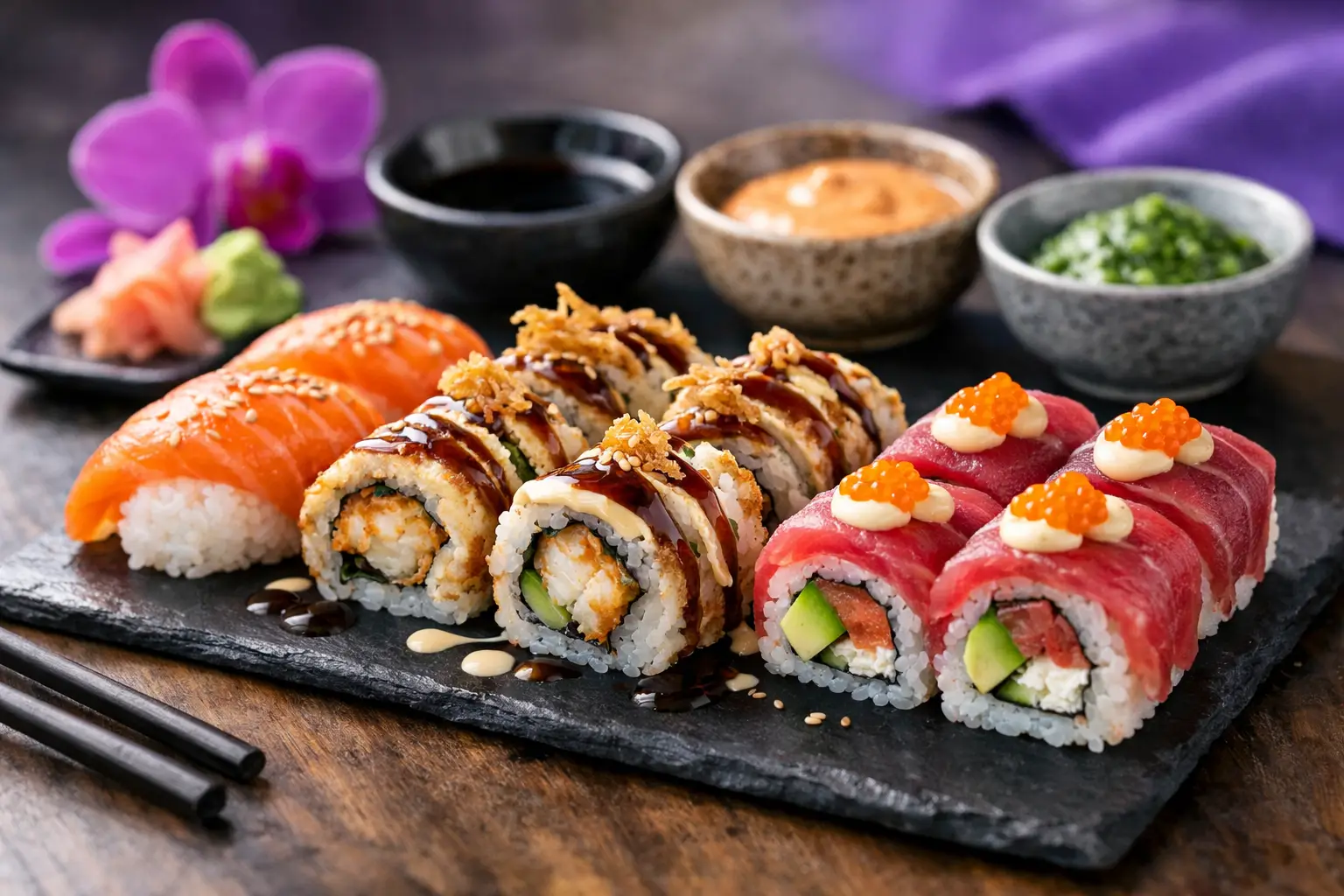 Sushi z autorskimi sosami - smak, który robi różnicę