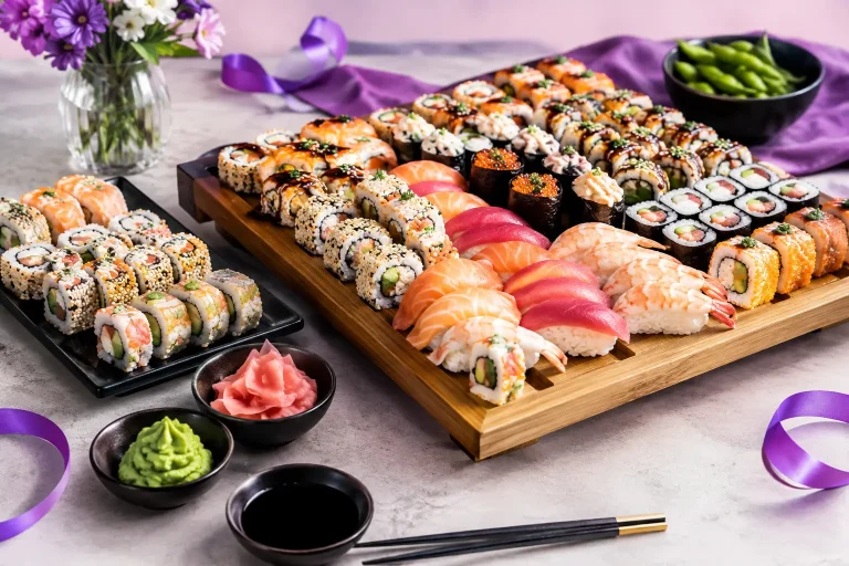 Przykład menu sushi na urodziny dla 10 osób