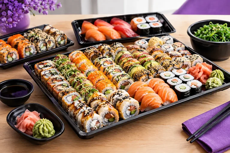 Przykład zamówienia sushi dla rodziny na 4 osoby