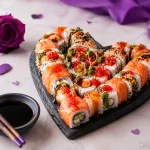 Zamówienie walentynkowe - przykład na sushi